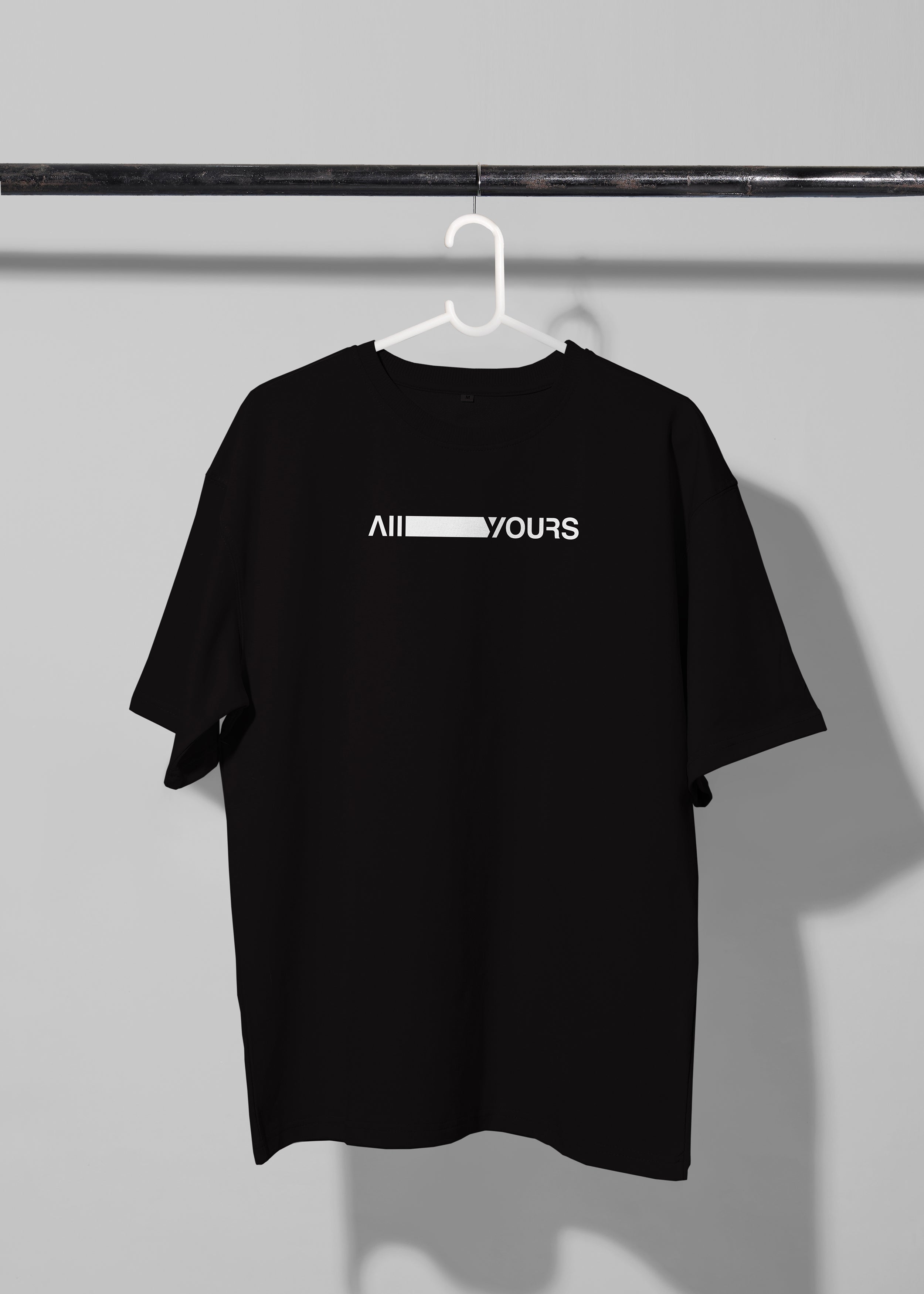 All Yours Black Oversized T-shirt with I'm Possible graphic Front