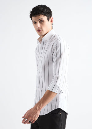 All Yours Black Striped Oxford Shirt Side