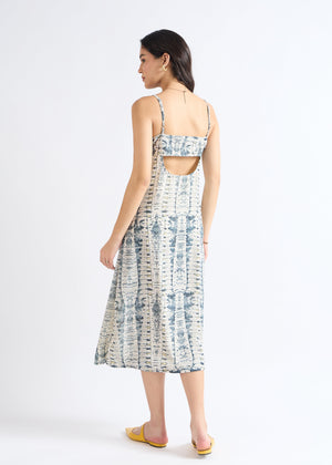 All Yours Blue Bayoux Tie-Dye Delight A-Line Dress Back