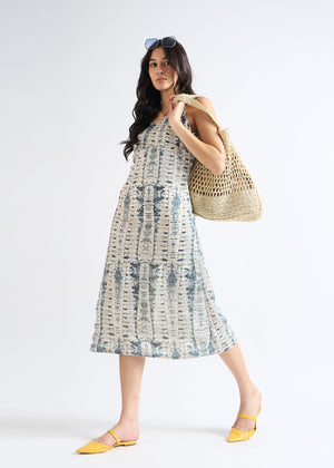 All Yours Blue Bayoux Tie-Dye Delight A-Line Dress Front_2