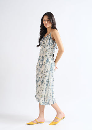All Yours Blue Bayoux Tie-Dye Delight A-Line Dress Side