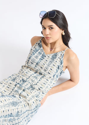 All Yours Blue Bayoux Tie-Dye Delight A-Line Dress Zoom