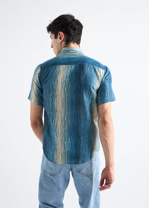 All Yours Blue Symphony Weekend Wanderer Linen Shirt Back