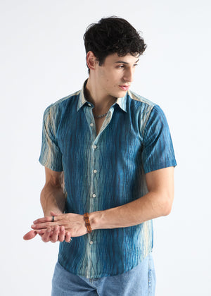 All Yours Blue Symphony Weekend Wanderer Linen Shirt Front_1