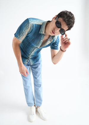All Yours Blue Symphony Weekend Wanderer Linen Shirt Front_2