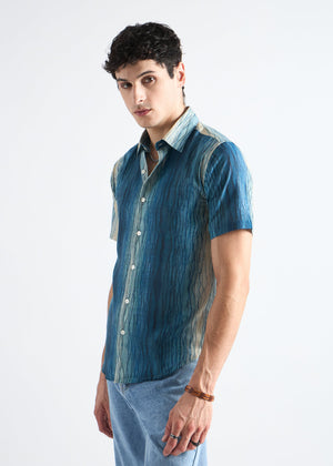 All Yours Blue Symphony Weekend Wanderer Linen Shirt Side