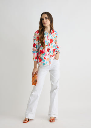 All Yours Multicolor Floral Regular Printed Shirt Front_2