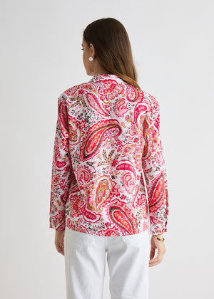 All Yours Pink Paisley Regular Printed Shirt Back