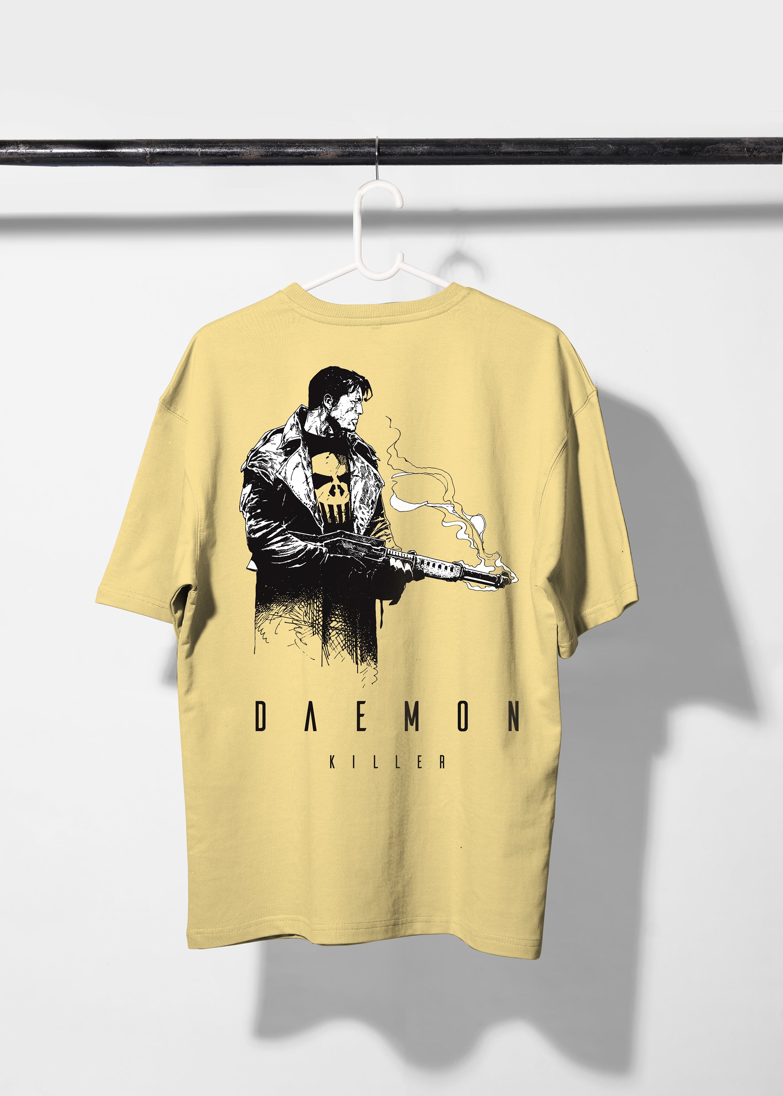 All Yours Popcorn Oversized T-shirt with Daemon Graphic Back