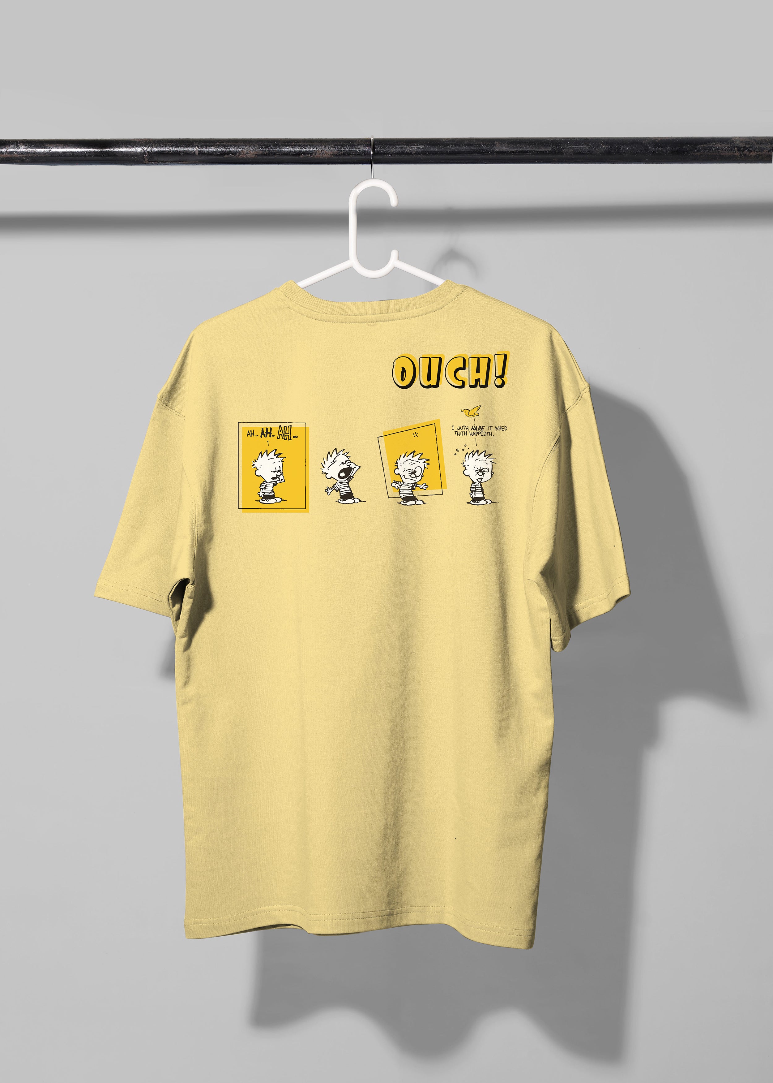 All Yours Popcorn Oversized T-shirt with Ouch Graphic Back
