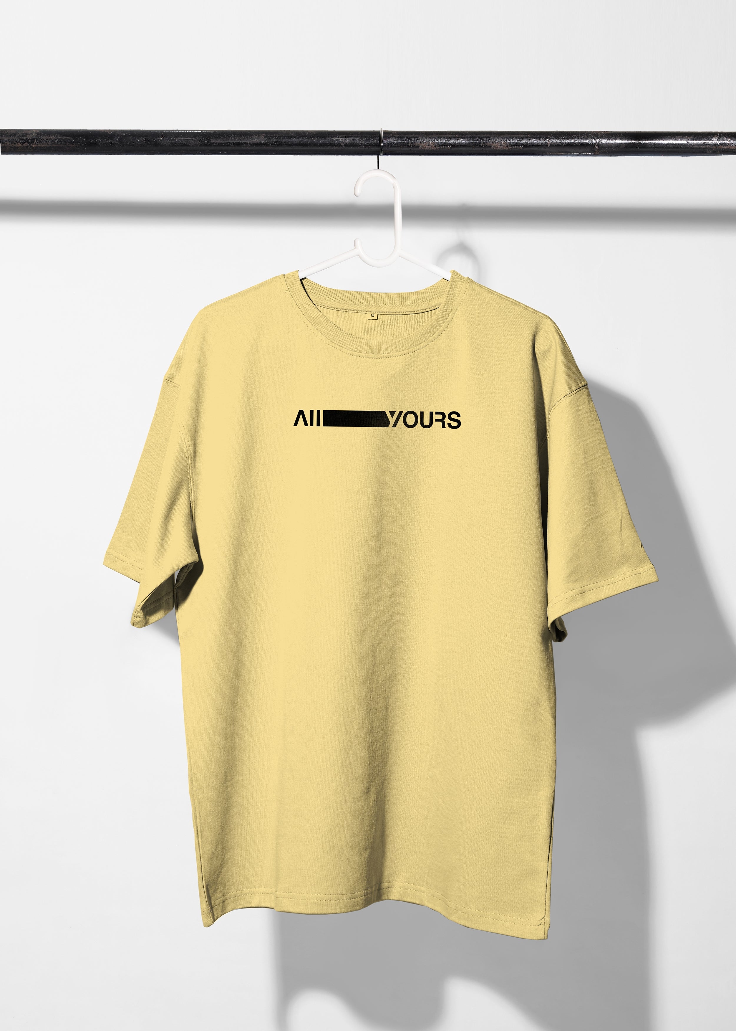 All Yours Popcorn Oversized T-shirt with Rocket Graphic Front