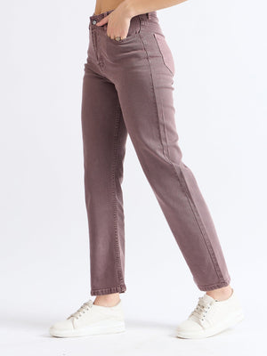 All Yours Purple Wide Leg Jeans Side