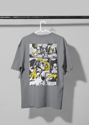 All Yours Ultimate Grey Oversized T-shirt with Comic style Graphic Back