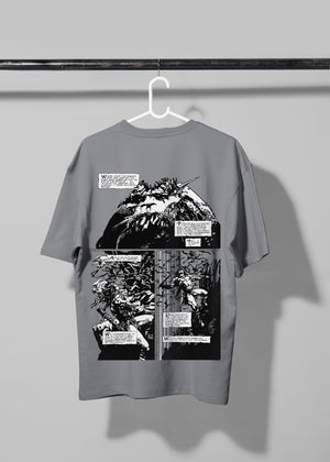 All Yours Ultimate Grey Oversized T-shirt with Darkur Graphic Back