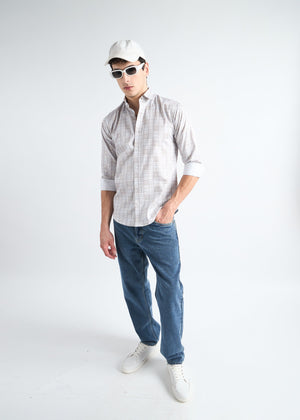 All Yours Vanilla mist Premium Printed Cotton Shirt Front_2