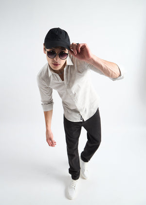 All Yours Beige Premium Cotton Check Shirt Top