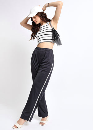 All Yours Black Lace Insert Trouser Front_2