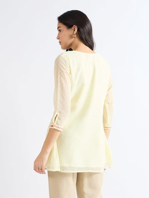 All Yours Hampton Embroidered Floral Blouson Top Back