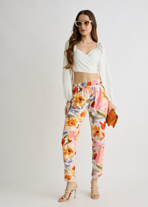 All Yours Multicolor Floral Print Trouser Front_2