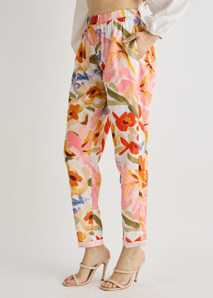 All Yours Multicolor Floral Print Trouser Side