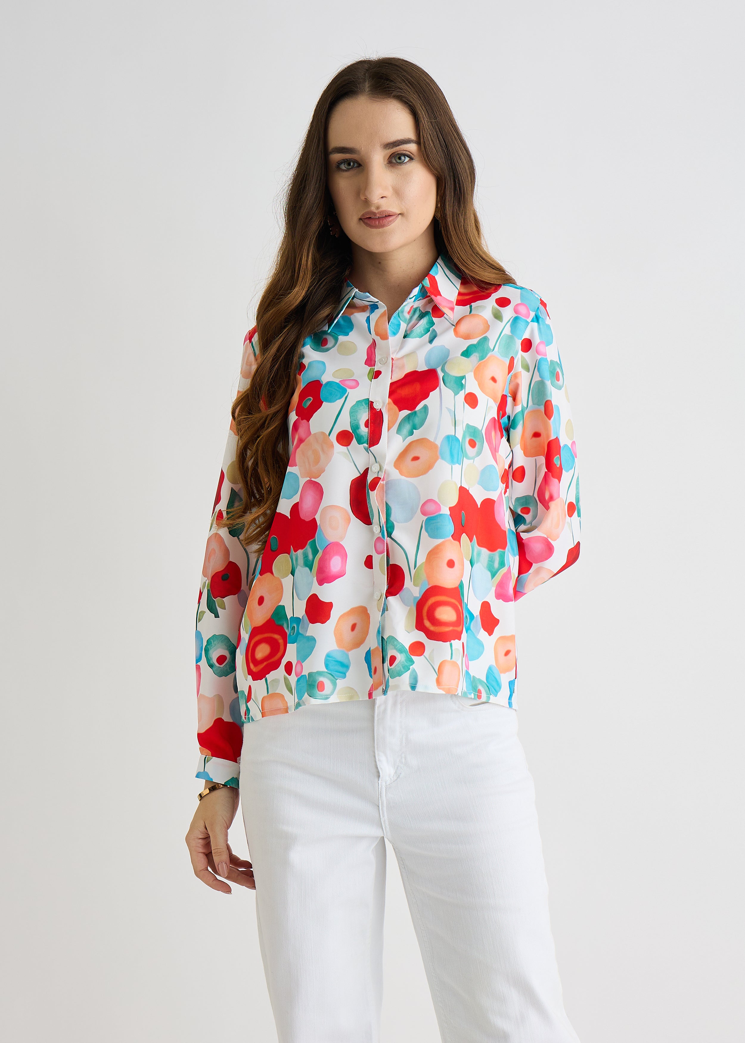 All Yours Multicolor Floral Regular Printed Shirt Front_1