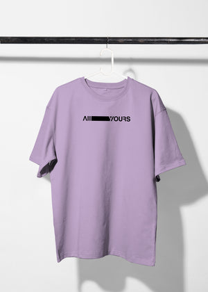 All Yours Orchid Bloom Oversized T-shirt with AllYours Graphics Front