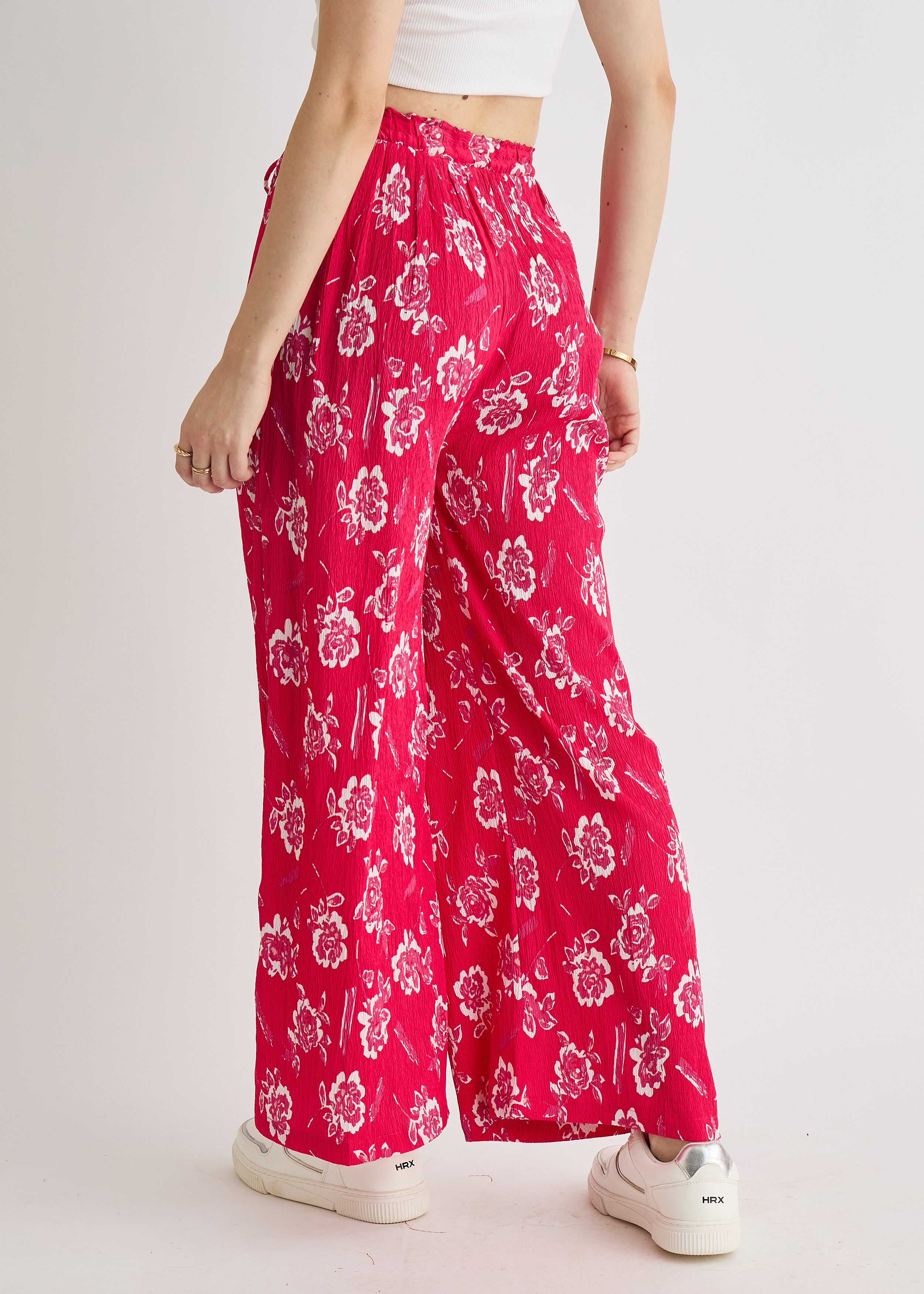 All Yours Pink Floral Printed Trouser Back