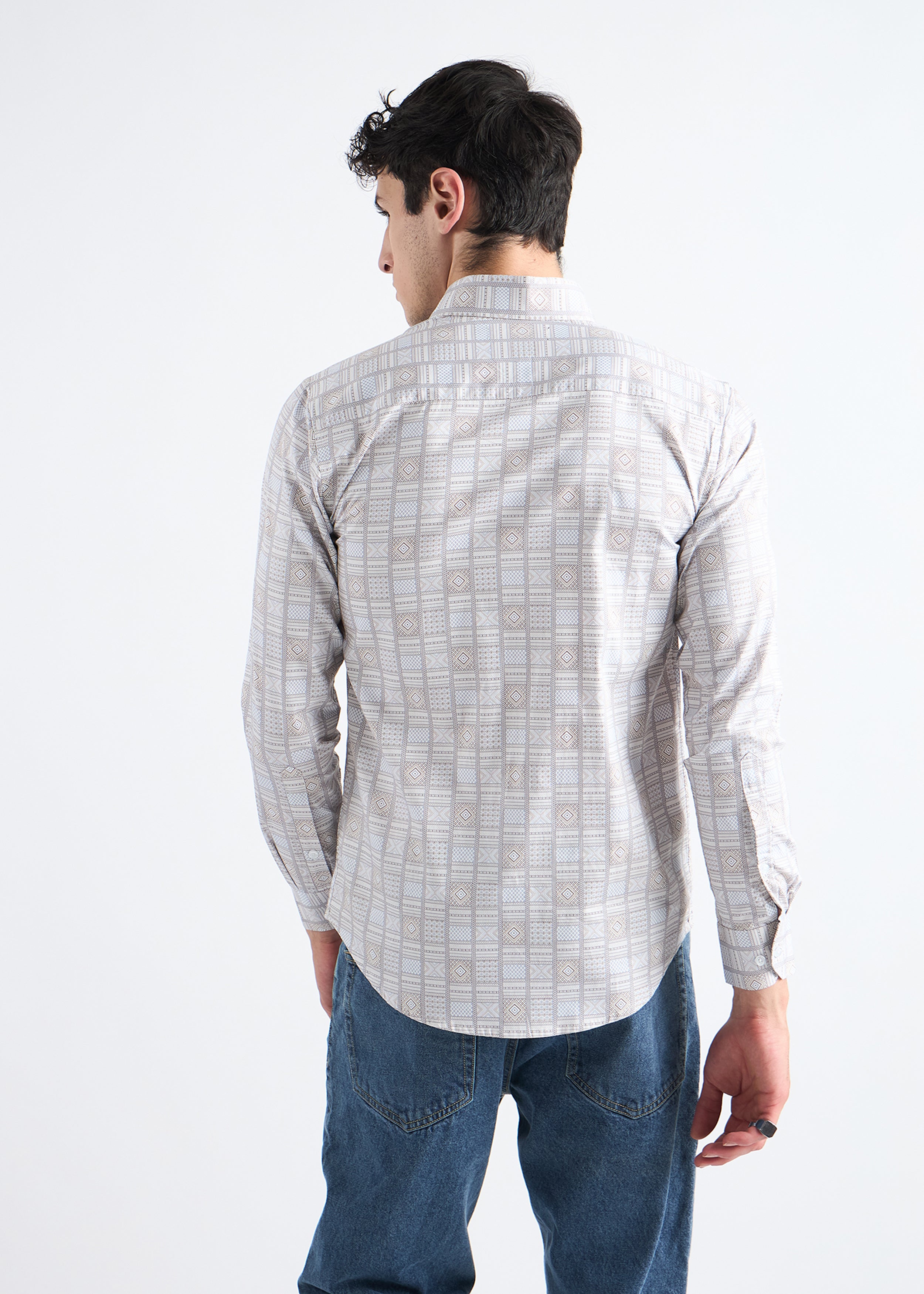 All Yours Vanilla mist Premium Printed Cotton Shirt Back