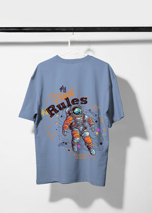 All Yours Windsurfer Oversized T-shirt with Astronaut Graphic Back